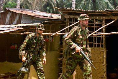 Homens do SAS em Serra Leoa.