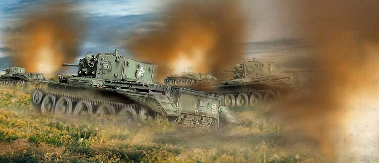 Tanques Cromwell Mk IV durante um ataque.