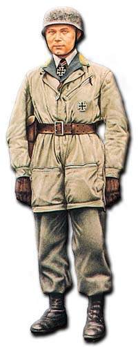 Ten. Rudolf Witzig condecorado com a a 1ª e 2ª classes da Cruz de Ferro e com a Cruz de Cavaleiro.